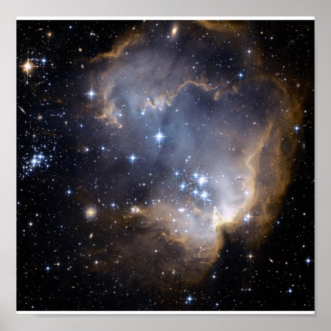 Hubble Observes Infant Stars in Nearby Galaxy Poster (Front)
