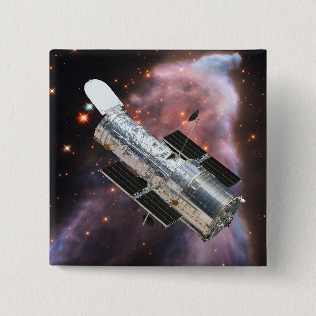 Hubble Space Telescope 15 Cm Square Badge (Front)