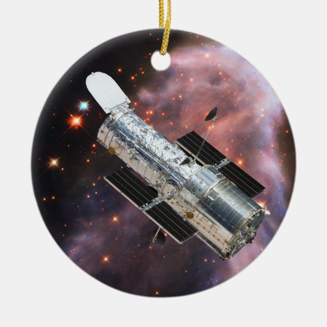 Hubble Space Telescope Ceramic Ornament (Front)