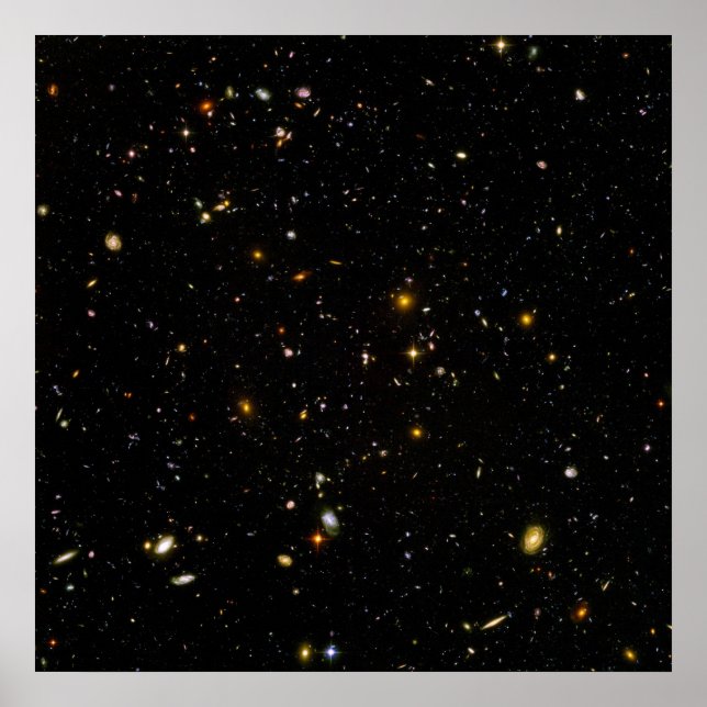 Hubble Ultra Deep Field Image Constellation Fornax Poster (Front)