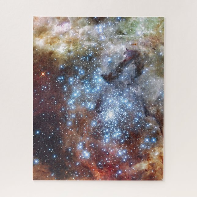 Hubble Watches Star Clusters on a Collision Course Jigsaw Puzzle (Vertical)