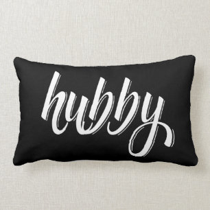 Hubby -  cute husband typography design lumbar cushion