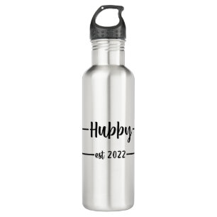 Hubby Est 2022 Groom To Be Wedding Party 710 Ml Water Bottle