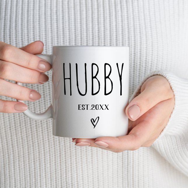 Hubby Est 2024 Announcement To Be Newlywed Wedding Coffee Mug (Creator Uploaded)