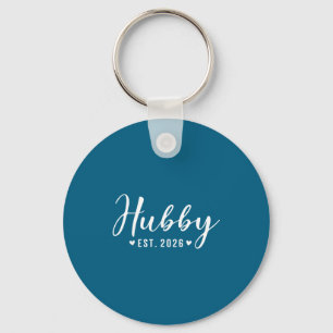 Hubby Est Married Couple Husband Wedding Season Key Ring