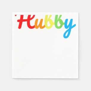 Hubby Gay Pride LGBT Wedding Gifts Honeymoon Napkin