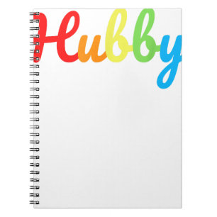 Hubby Gay Pride LGBT Wedding Gifts Honeymoon  Notebook