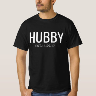 Hubby Matching Couple T-Shirt for Wedding 