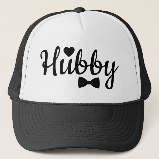 Hubby Matching Couple Trucker Hat (Front)