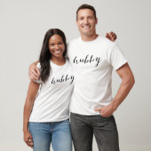 Hubby Modern Black Script Men's T-Shirt (Unisex)