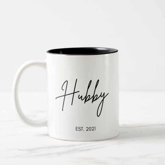 Hubby Mug, Custom Coffee Mug (Left)