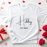 Hubby Personalised Engagement Wedding Party Outfit T-Shirt<br><div class="desc">Hubby Personalised Engagement Wedding Party Outfit T-Shirt</div>
