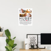Hubby Photo Collage Things We Love About You List Poster (Home Office)