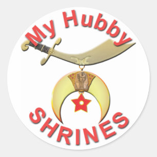 HUBBY  SHRINES CLASSIC ROUND STICKER