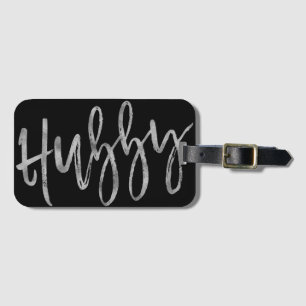 Hubby Silver Foil Luggage Bag Tag