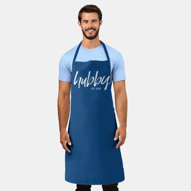 Hubby - Whimsical Calligraphy for the Bride Apron (Worn)