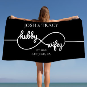 Hubby & Wifey Honeymoon Towel for Couples 