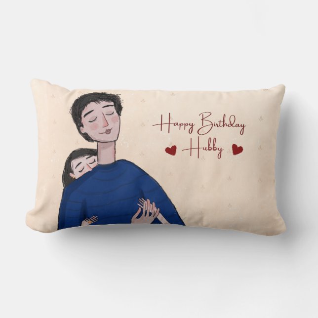hubby's birthday gift lumbar cushion (Front)