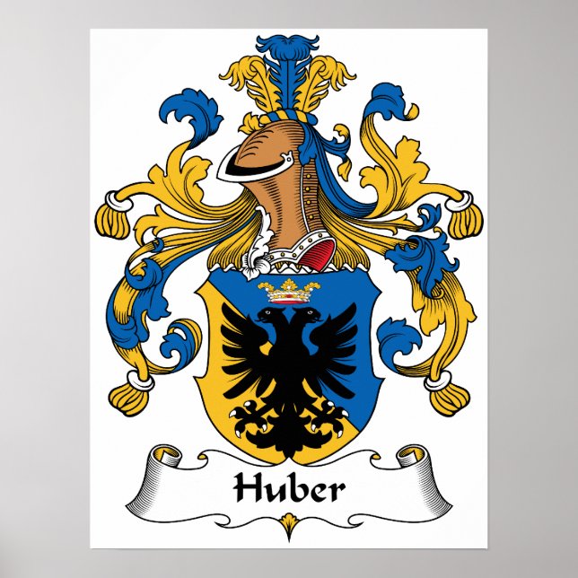 Huber Family Crest Poster (Front)
