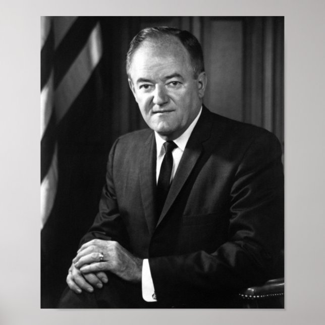 Hubert Humphrey Portrait - Circa 1965 Poster (Front)