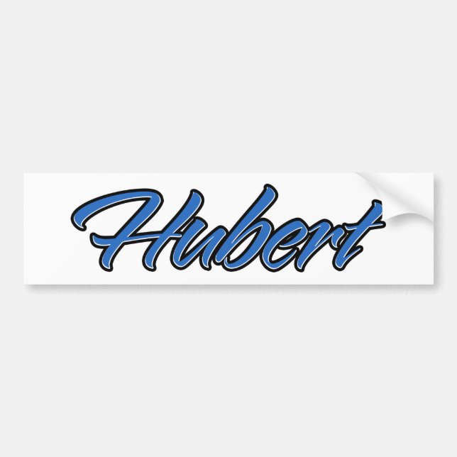 Hubert Name blue Aufkleber Sticker Autoaufkleber (Front)