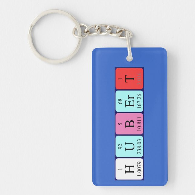 Hubert periodic table name keyring (Front)