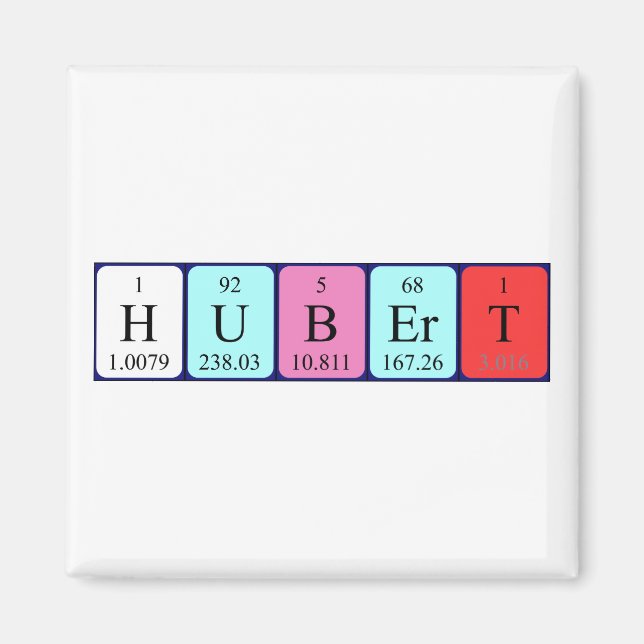 Hubert periodic table name magnet (Front)