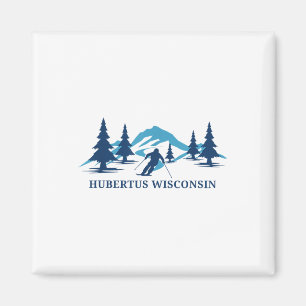 Hubertus Wisconsin Ski Resort Skiing Skier _1 Magnet