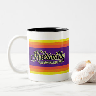 Hubrimility Just Enough Ego Bright Bars Gfx Two-Tone Coffee Mug