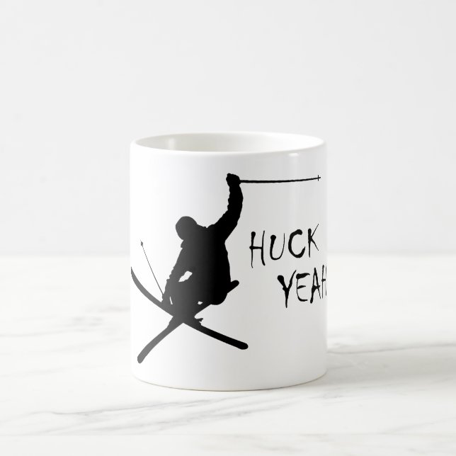 Huck Yeah (Skiing) Coffee Mug (Center)
