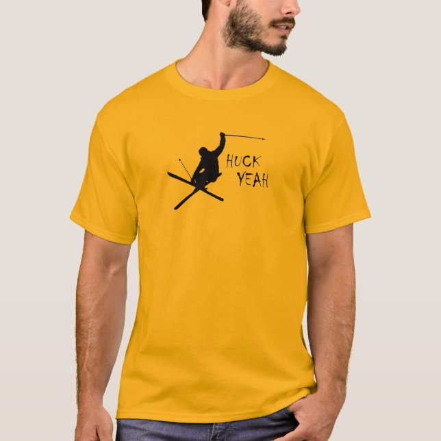 Huck Yeah (Skiing) T-Shirt (Front)