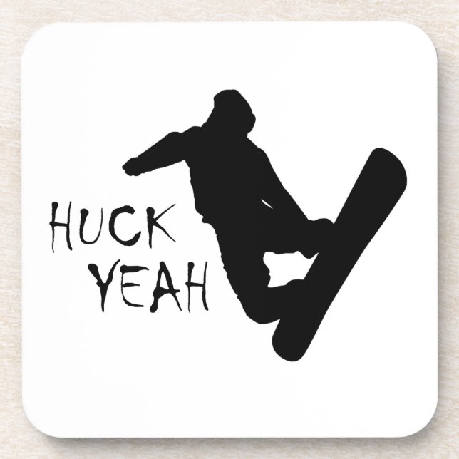 Huck Yeah (Snowboarding) Coaster (Front)