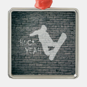 Huck Yeah (Snowboarding) Metal Ornament