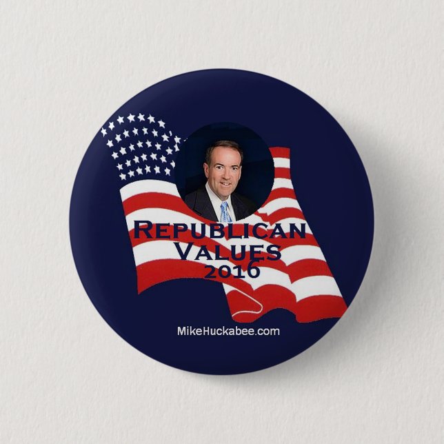 HUCKABEE 2016 6 CM ROUND BADGE (Front)