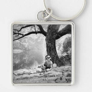 Huckleberry & Tom Key Ring
