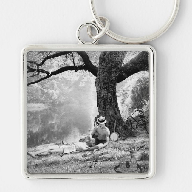 Huckleberry & Tom Key Ring (Front)