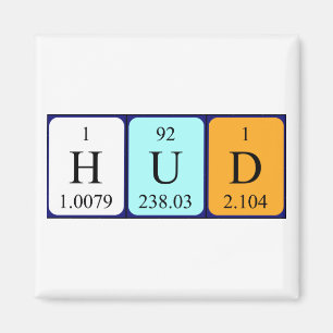 Hud periodic table name magnet
