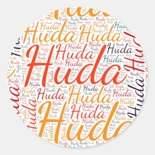 Huda Classic Round Sticker