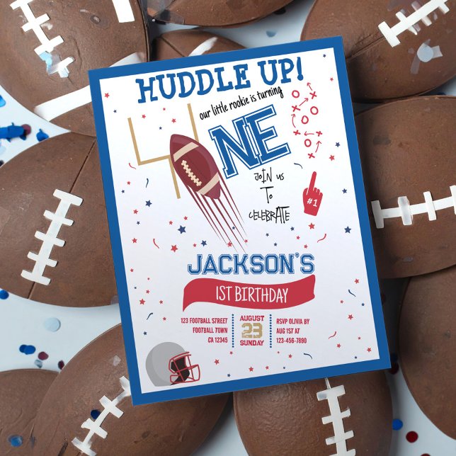 Huddle Up Rookie Football Budget 1st Birthday (Creator Uploaded)