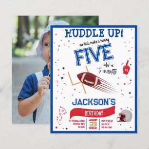Huddle Up Rookie Football Budget Photo Birthday