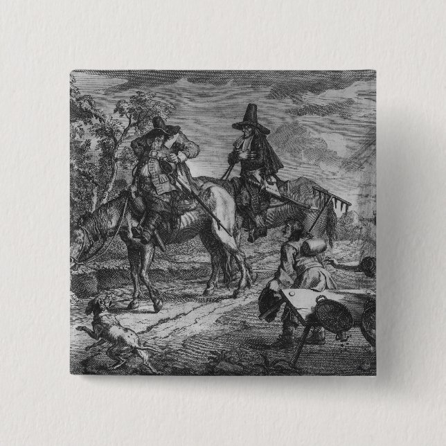 Hudibras Sallies Forth, Plate II 15 Cm Square Badge (Front)