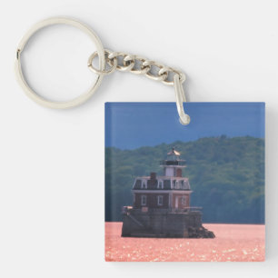 Hudson Athens Lighthouse - Hudson City Light, NY Key Ring