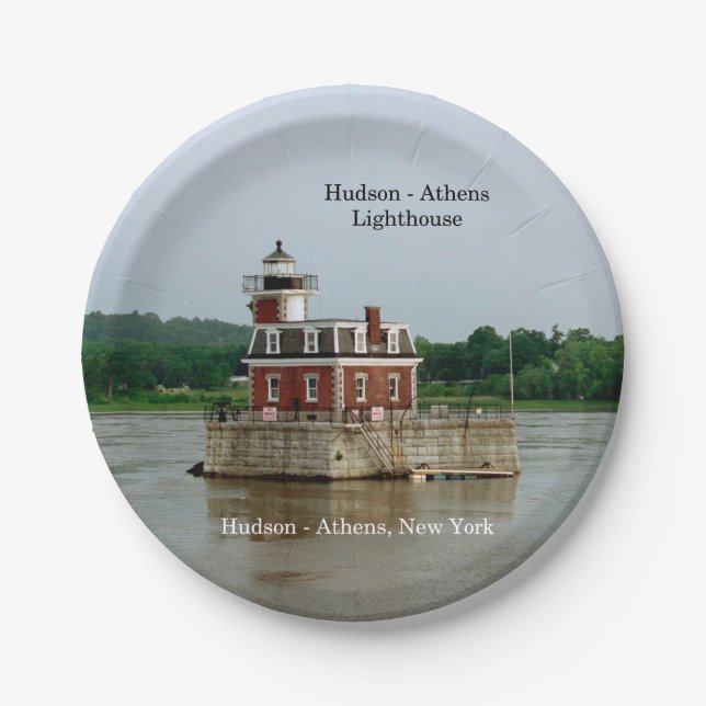 Hudson Athens Lighthouse paper plate (Front)