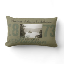 Hudson-Athens Lighthouse Throw Pillow