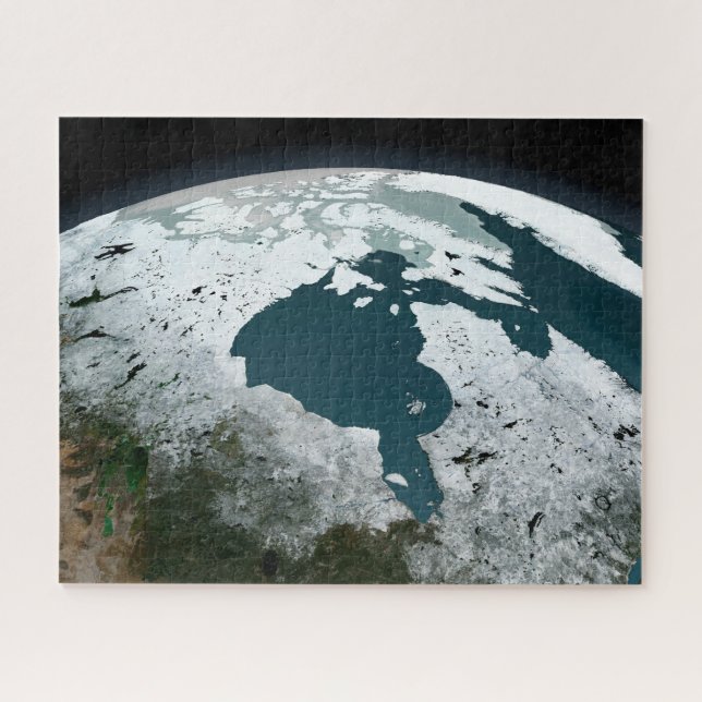 Hudson Bay Sea Ice On November 14, 2005. Jigsaw Puzzle (Horizontal)