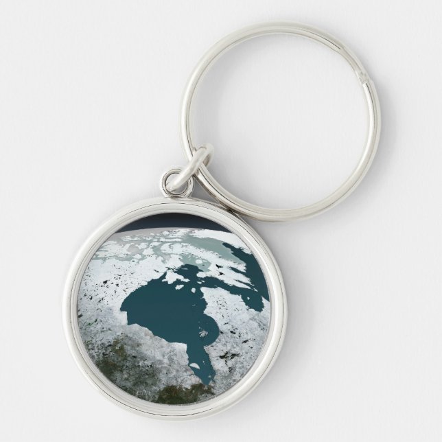 Hudson Bay Sea Ice On November 14, 2005. Key Ring (Front)