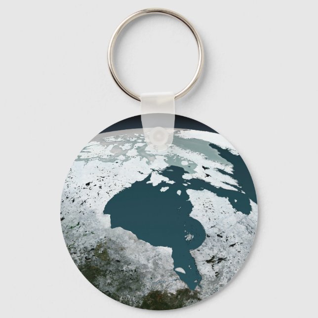 Hudson Bay Sea Ice On November 14, 2005. Key Ring (Front)