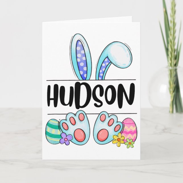 Hudson Easter Bunny  Card (Front)