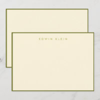 Hudson Green Flat Note Card 5"x7"