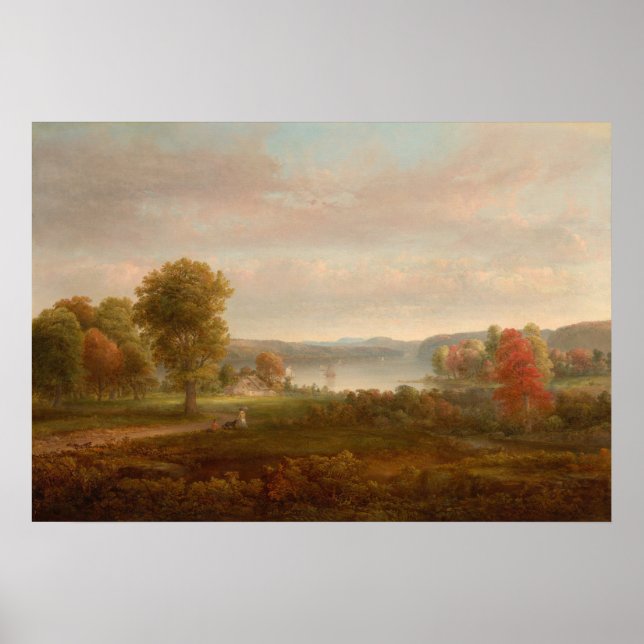 Hudson in Autumn - Thomas Doughty Fine Art Poster (Front)